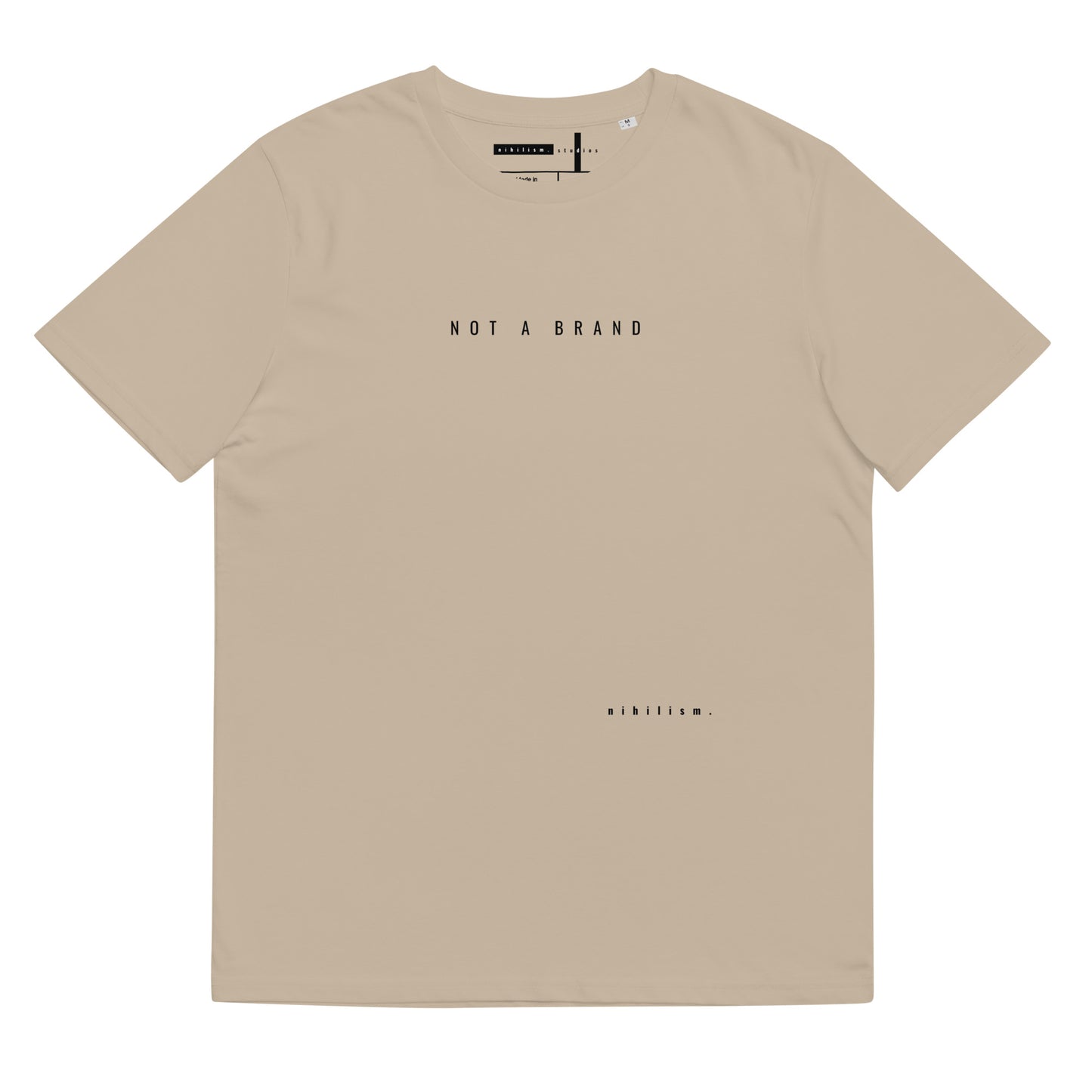 Unisex organic cotton t-shirt nihilism "not a brand"