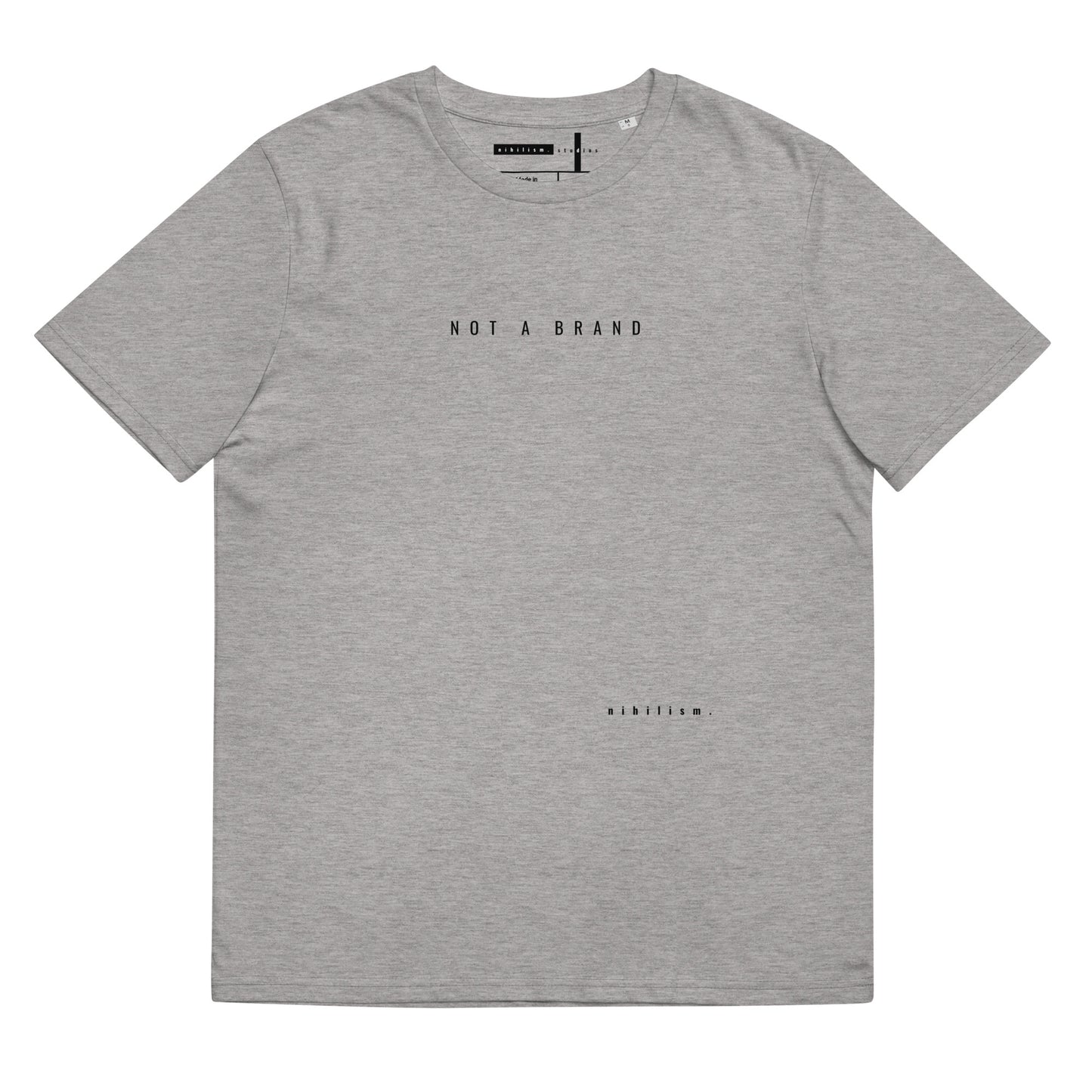 Unisex organic cotton t-shirt nihilism "not a brand"