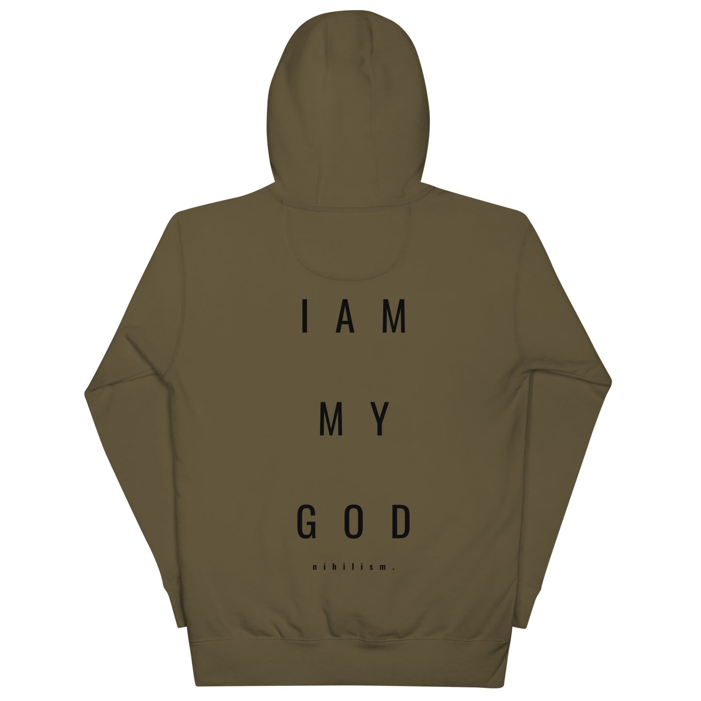 Unisex Hoodie Nihilism Strip "I Am My God"